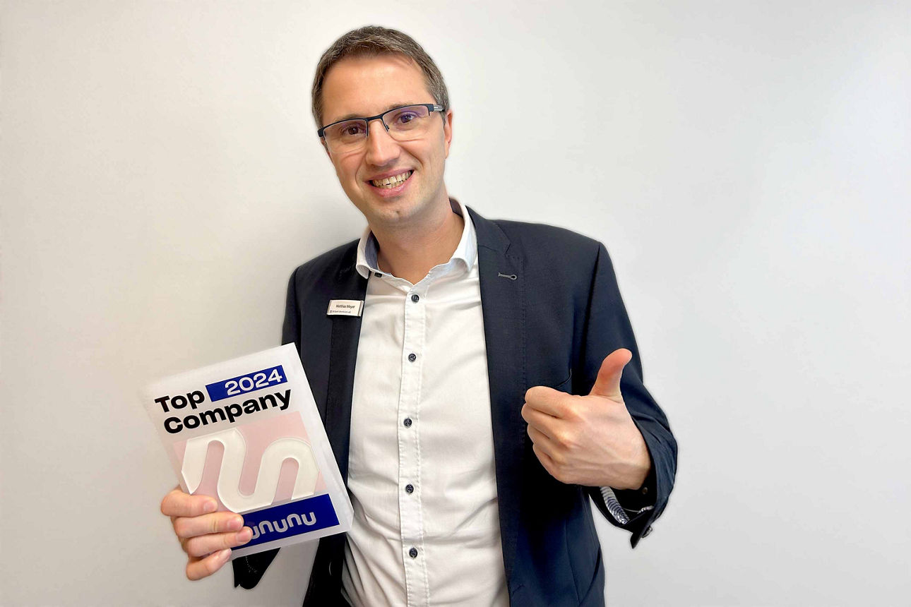Matthias mit dem Top Company Award 2024
