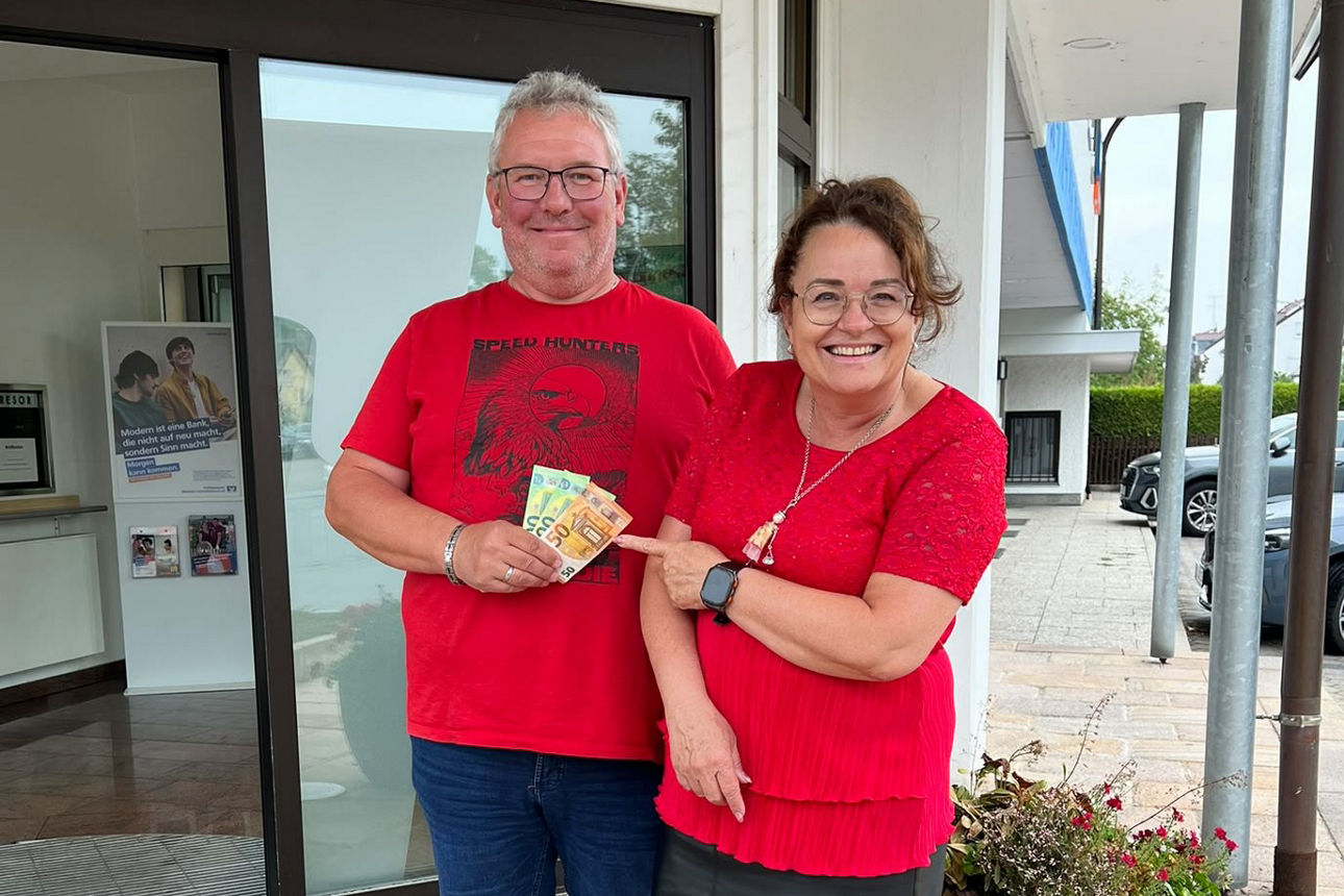 Christian Maxhofer (Gewinner) und Manuela Schick (Westkreis)