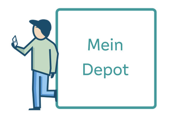 Mein Depot gezeichnetes Icon