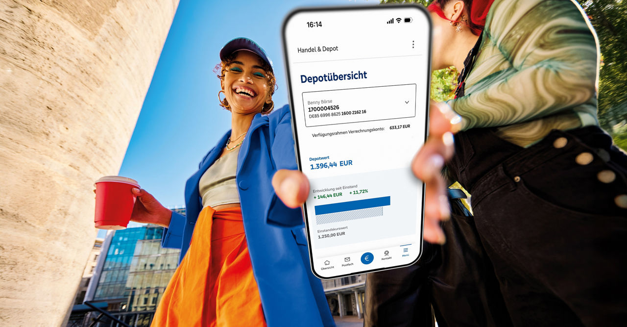 Depotübersicht am Handy