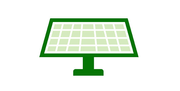 Abbildung Solarpanel in grün als Grafik