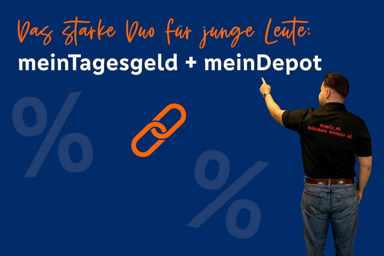 Symbolbild für mein Tagesgeld mit Kette in orange