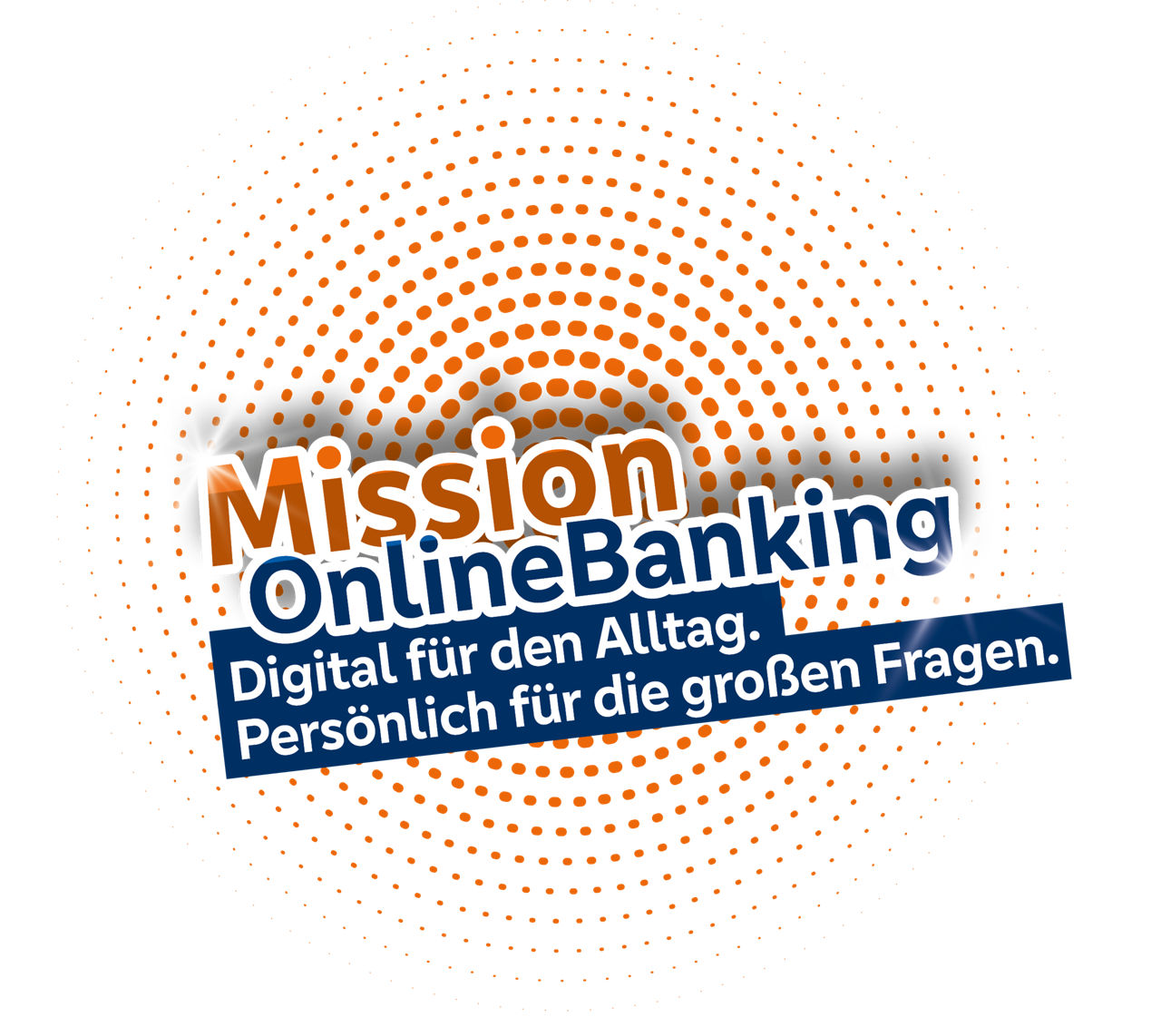 Logo Mission OnlineBanking – Digital für den Alltag. Persönlich für die großen Fragen.