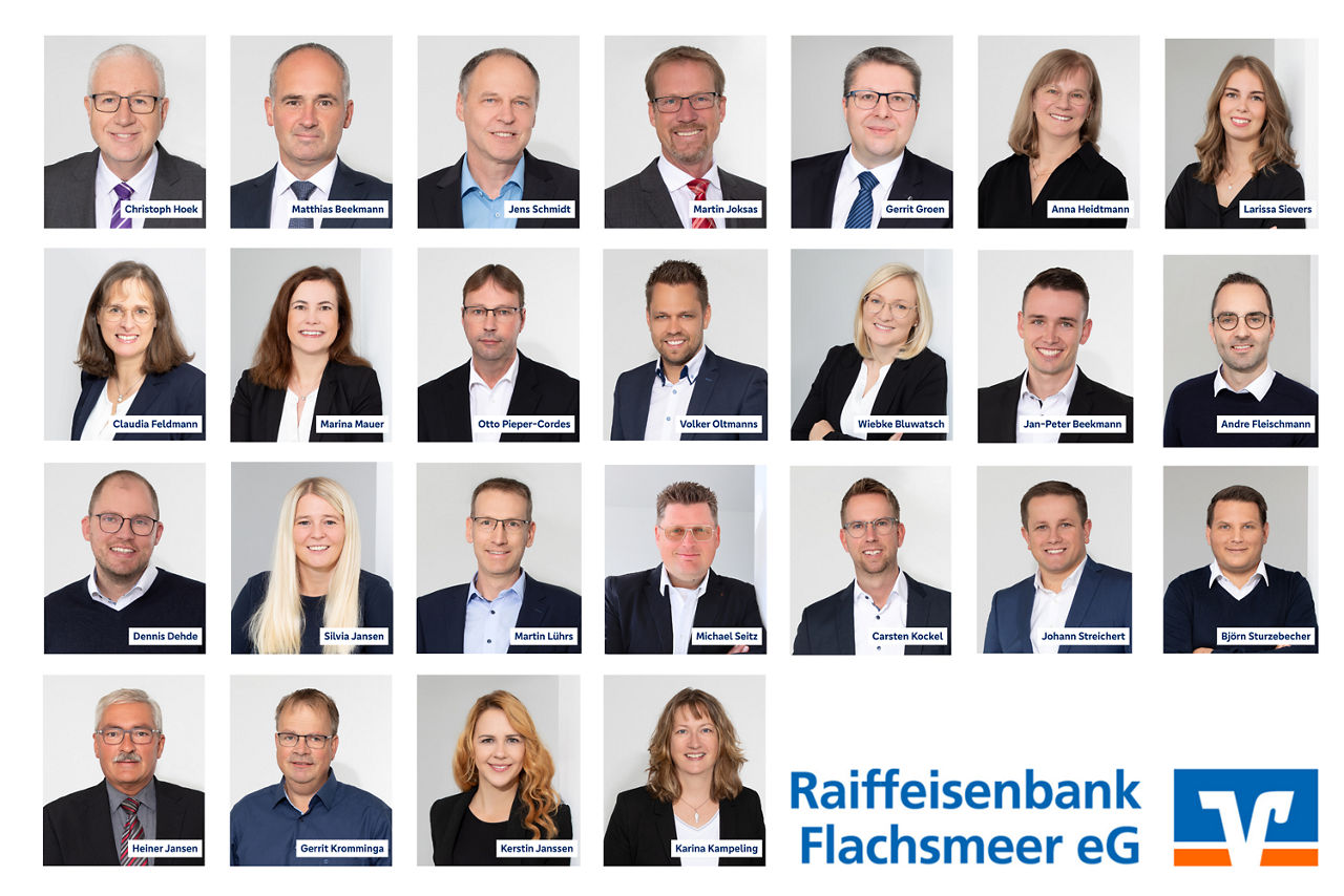 Übersicht aller Ansprechpartner Ihrer Raiffeisenbank Flachsmeer eG