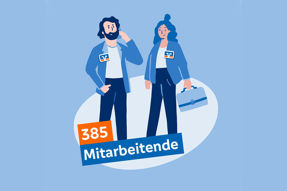 Illustration, die zeigt, wie viele Mitarbeitende es gibt