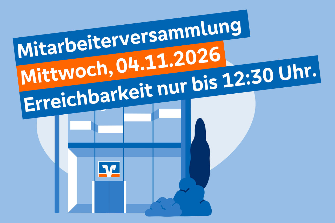 Grafik einer Volksbank-Filiale