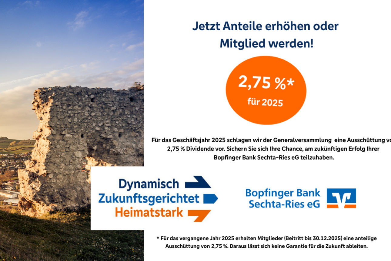 Ein bild der Region mit Werbung für unsere Mitgliedschaft