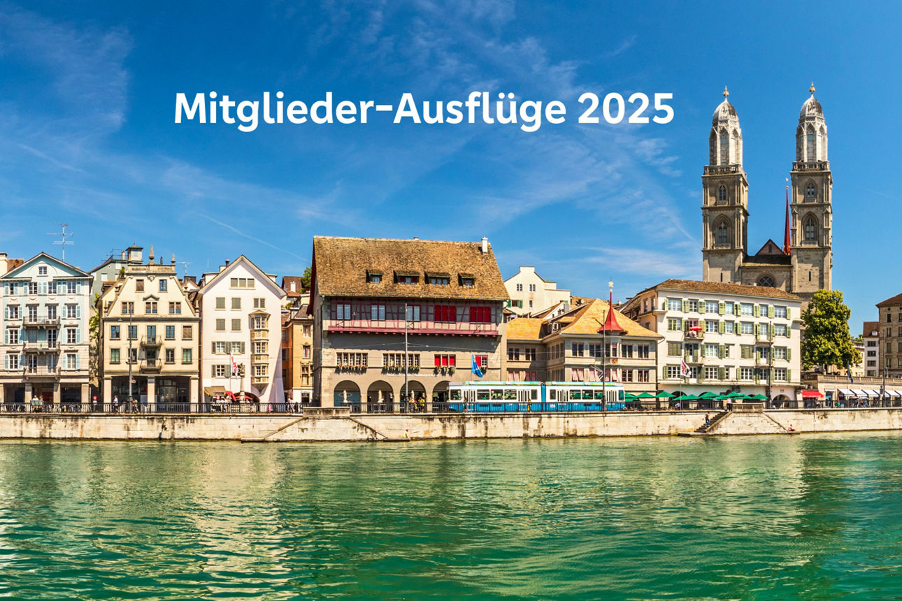 Bild zeigt die Stadtsilhouette Zürich mit dem Züricher See.