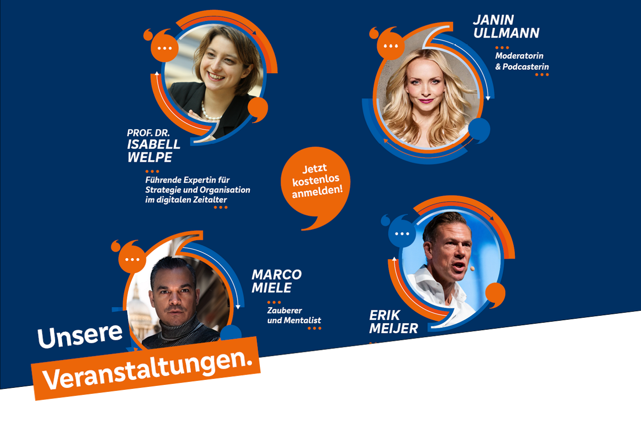 Header - MitgliederEvent: Isabell Welpe, Marco Miele, Janin Ullmann, Erik Meijer