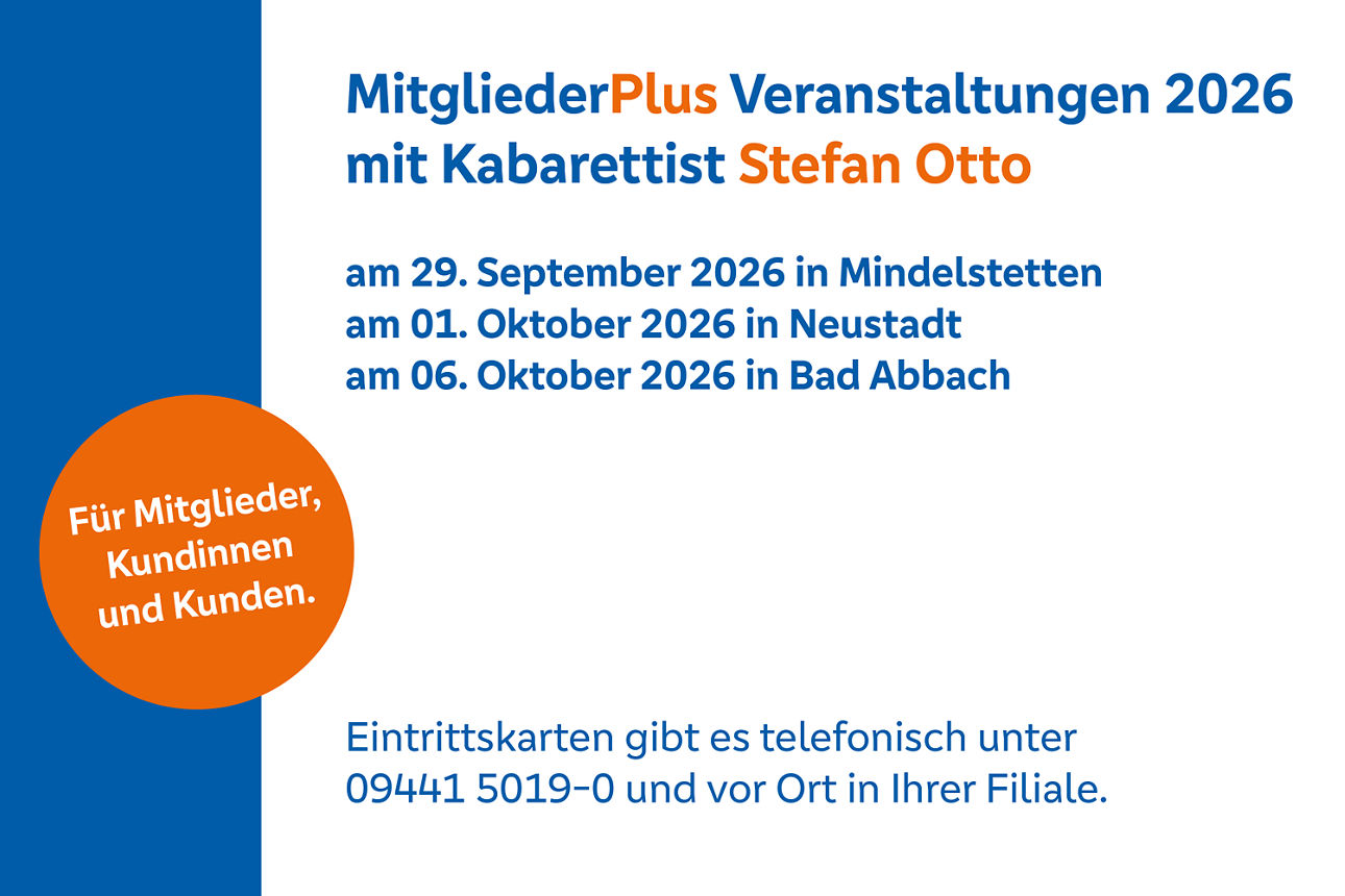 Stefan Otto auf blauem Hintergrund mit Informationen zur Veranstaltung