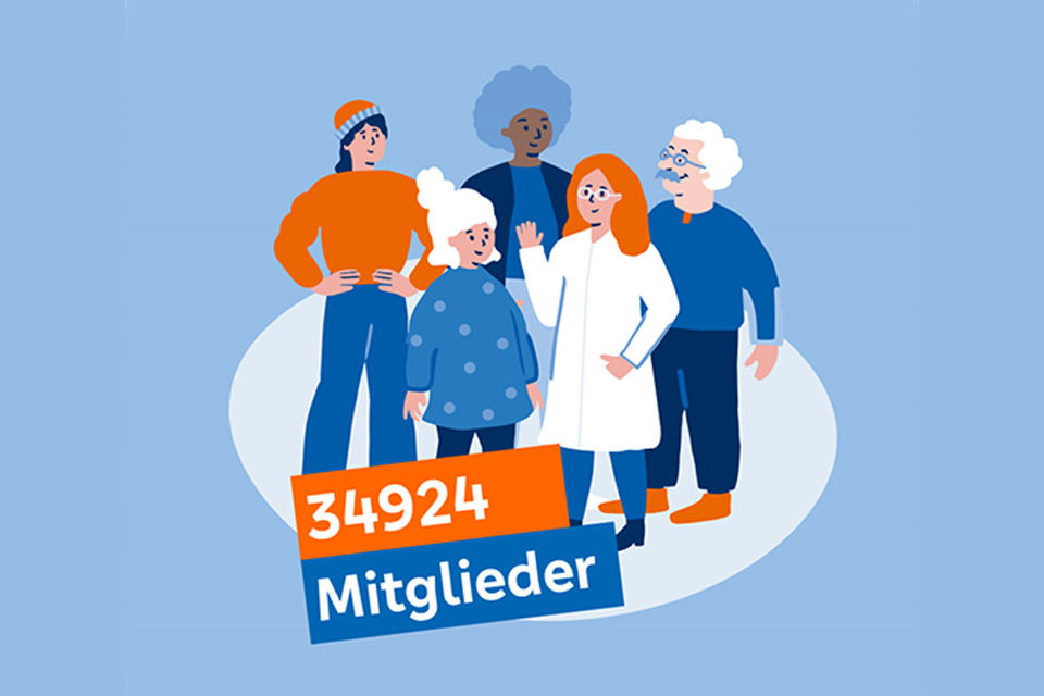 Illustration, die zeigt, wie viele Mitglieder es gibt