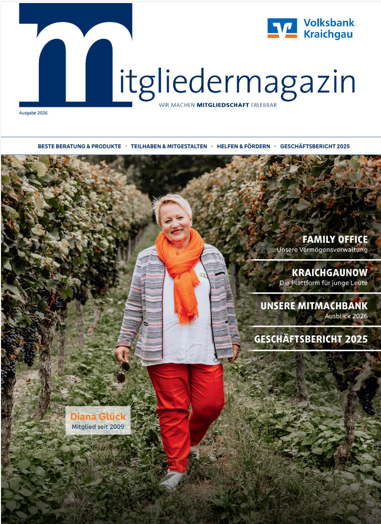 Titelbild Mitgliedermagazin 2026: Unser Mitglied Diana Glück