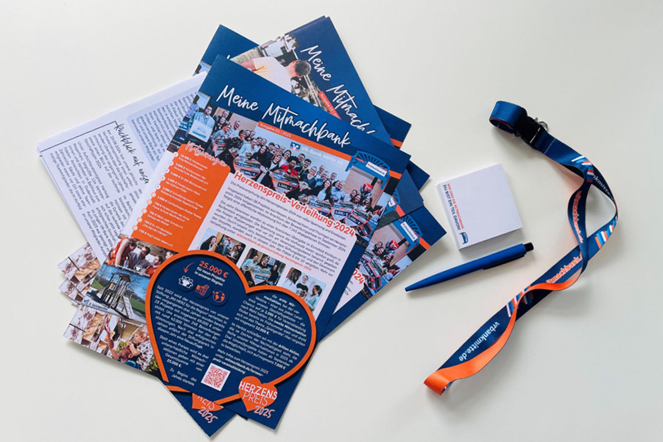 Mitgliederzeitung Bildausschnitte auf dem Desktop vom Laptop