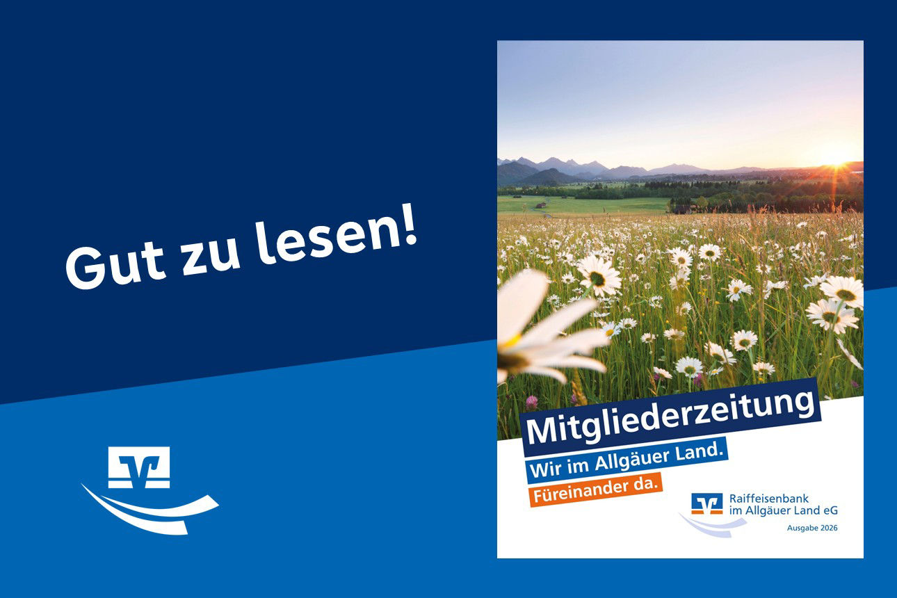 Foto der Mitgliederzeitung mit dem Slogan "Gut zu lesen"