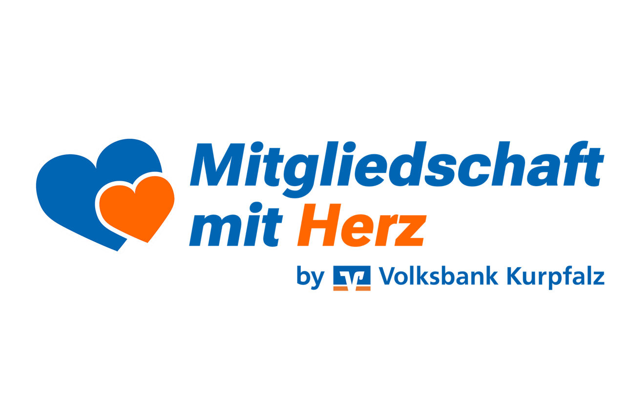 Logo der Mitgliedschaft mit Herz der Volksbank Kurpfalz