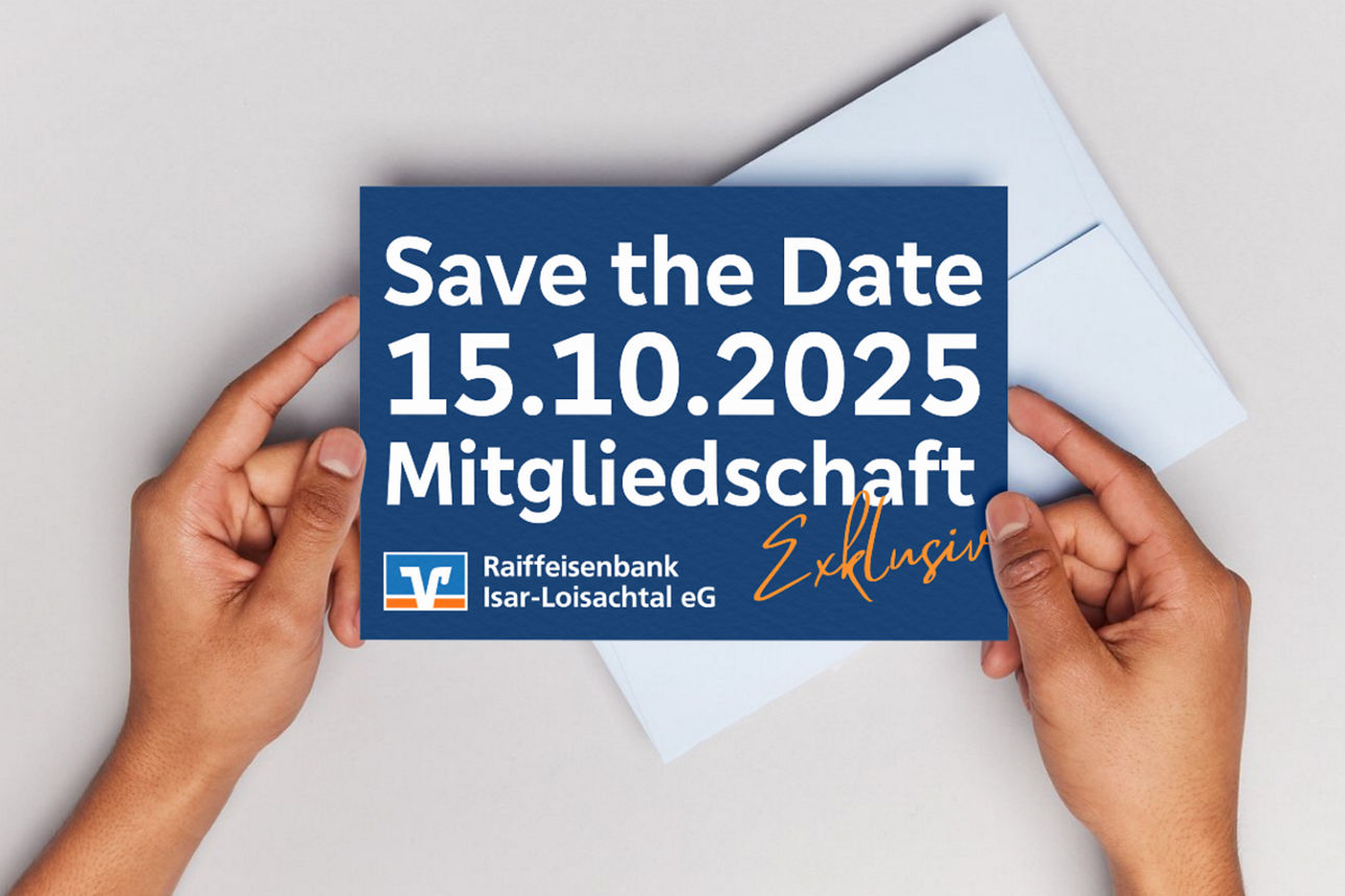 Mitgliedschaft-Postkarte-Vorderseite "Save the Date: 15.10.2025"