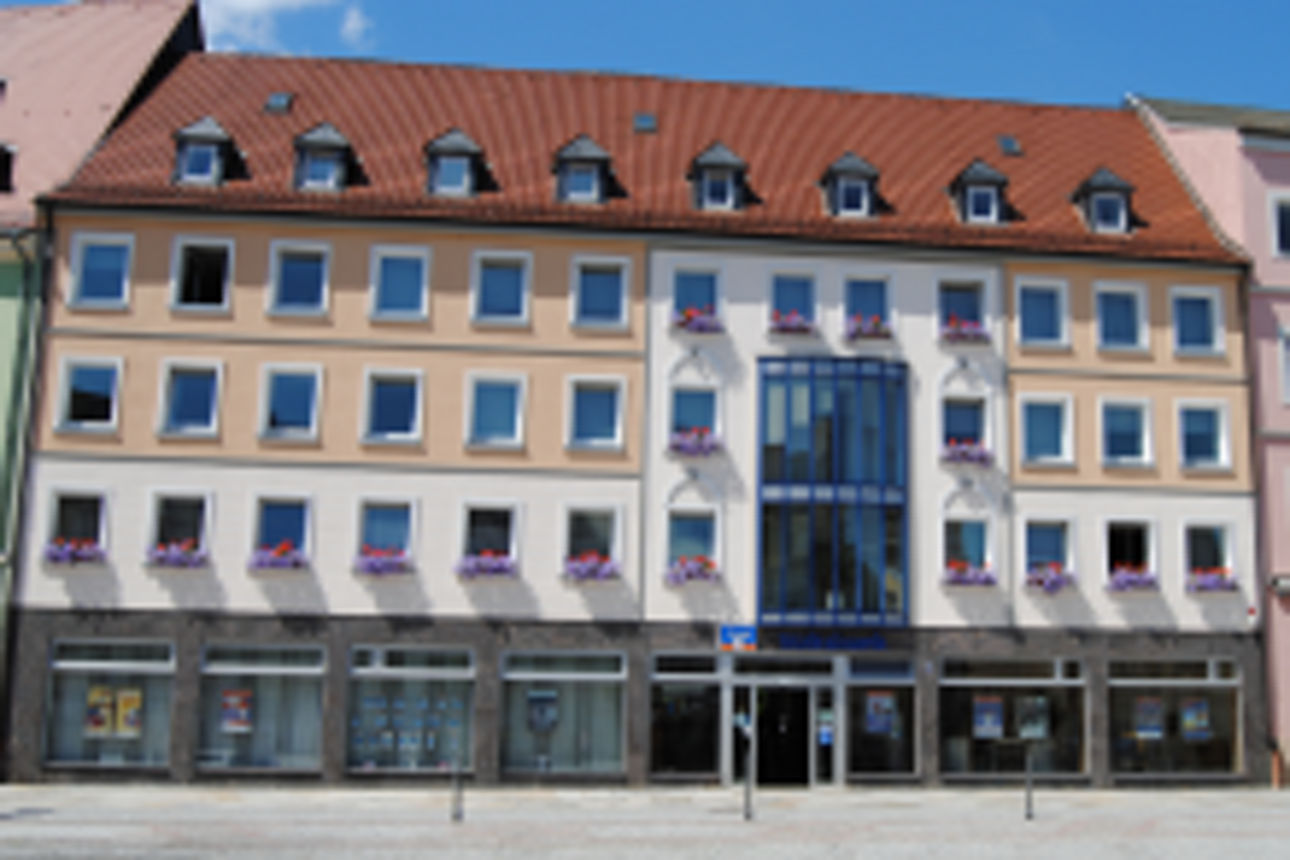 Gebäude der Volksbank Mittweida eG - Hauptstelle.