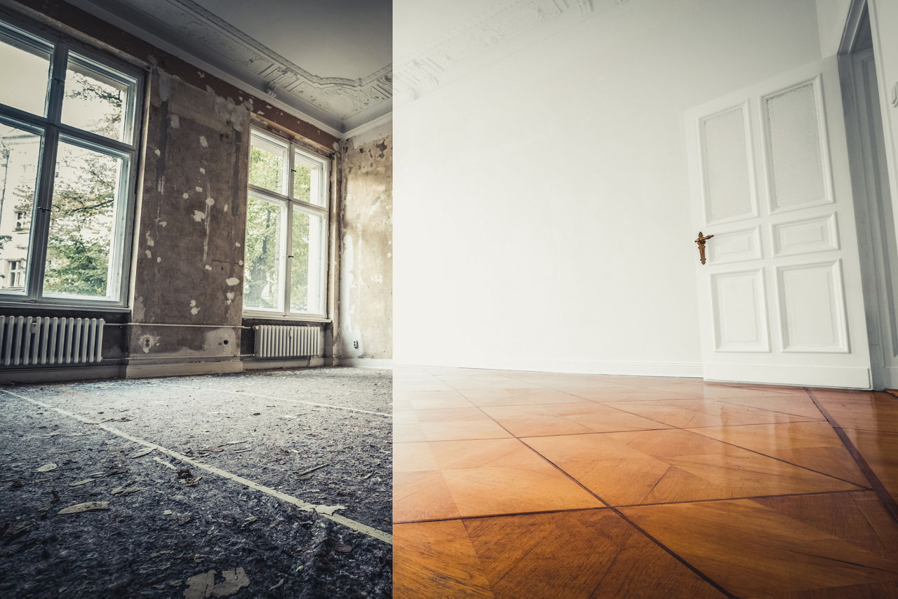 alt neu Vergleich von einer Wohnung