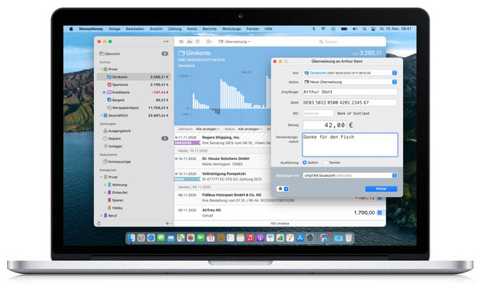 Screenshot Banking Software Mac