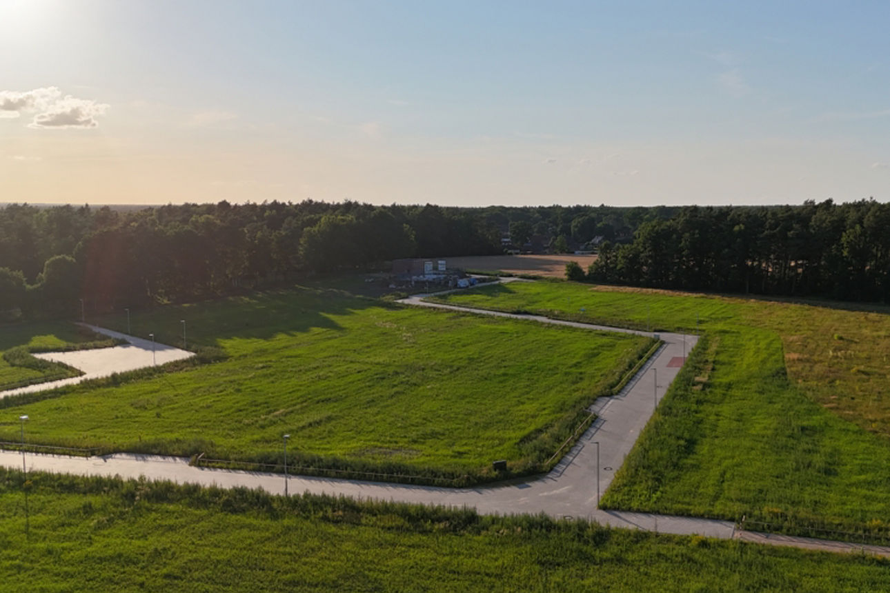 Blick auf das Baugebiet