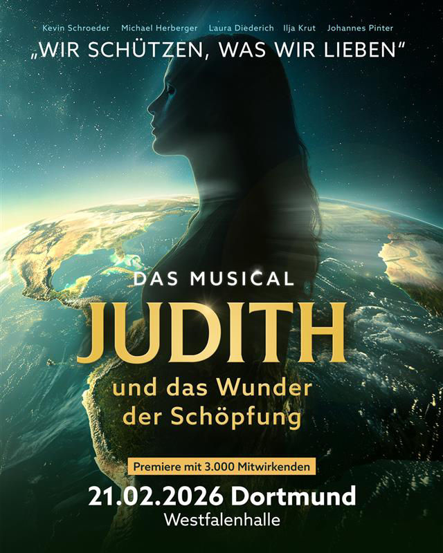 Plakat zum Musical Judith und das Wunder der Schöpfung