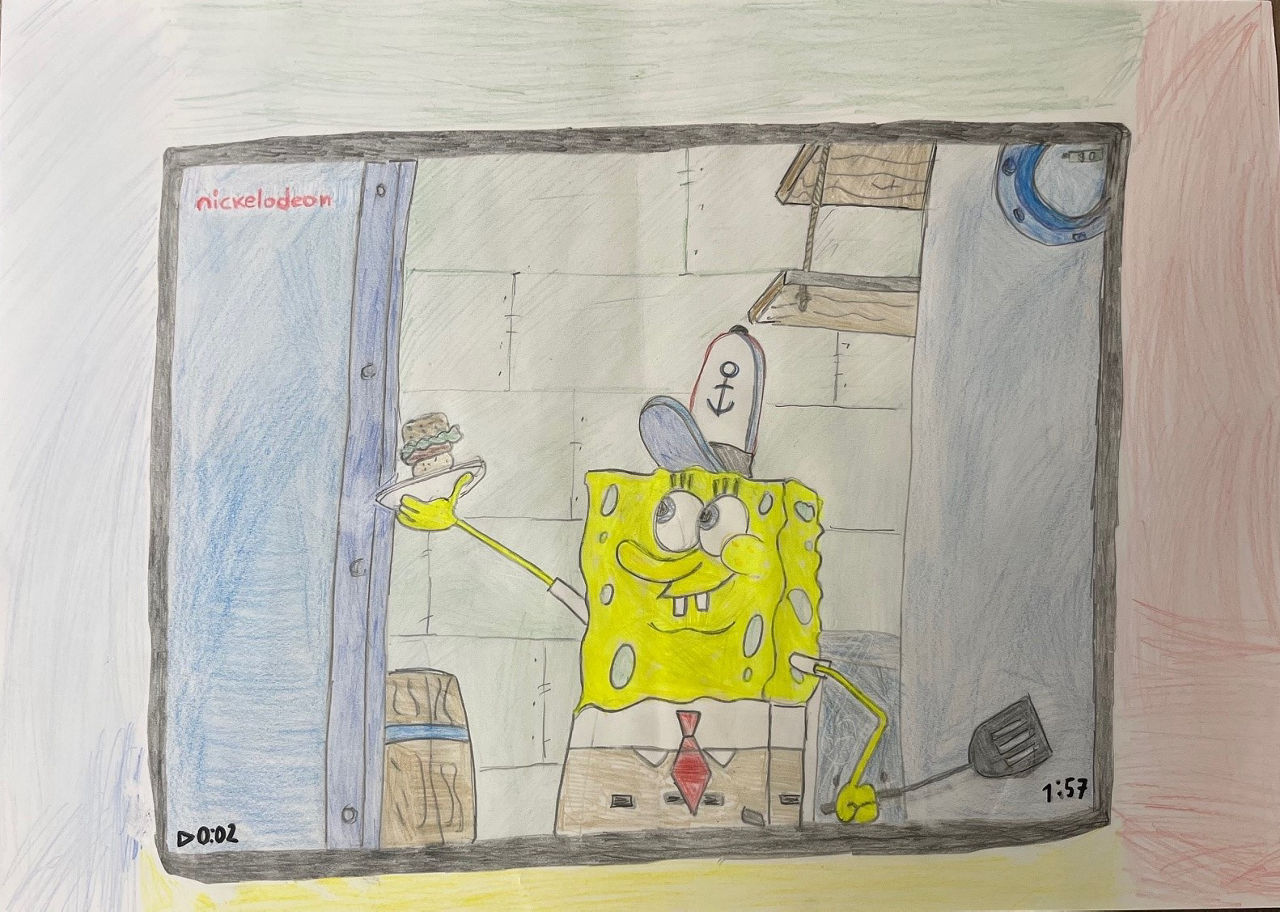 Spongebob auf dem Fernseher