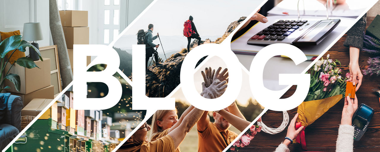 Bildcollage mit Überschrift "BLOG"