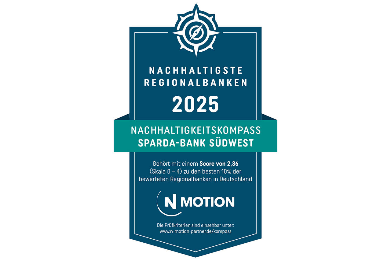 Sparda-Bank Südwest eG gehört zu den nachhaltigsten Regionalbanken