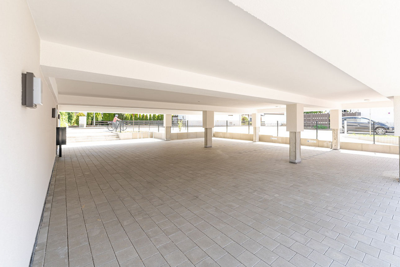 Neubauprojekt Pfaffenhofen an der Roth Ansicht Stellplätze