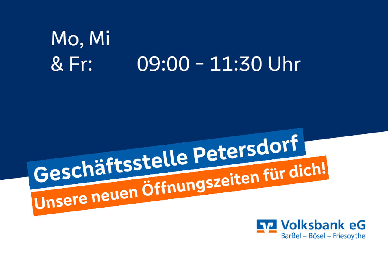 Öffnungszeiten Petersdorf