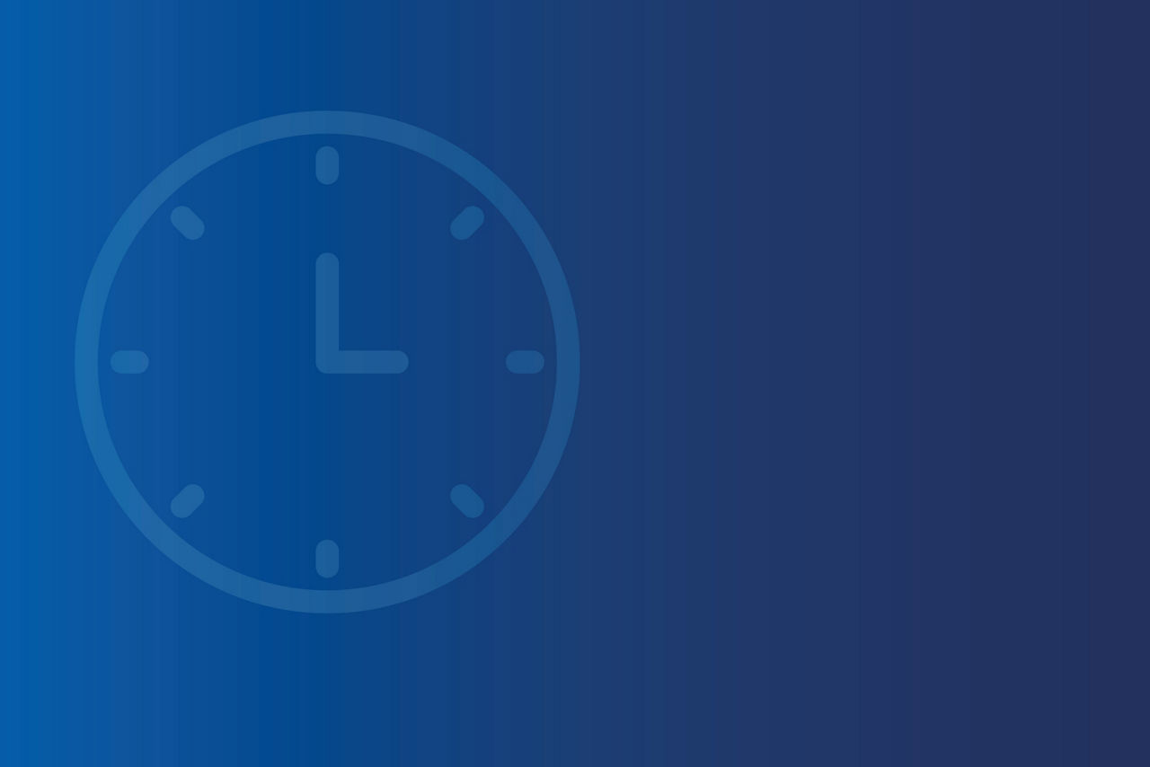 Illustration: Uhr auf blauem Hintergrund