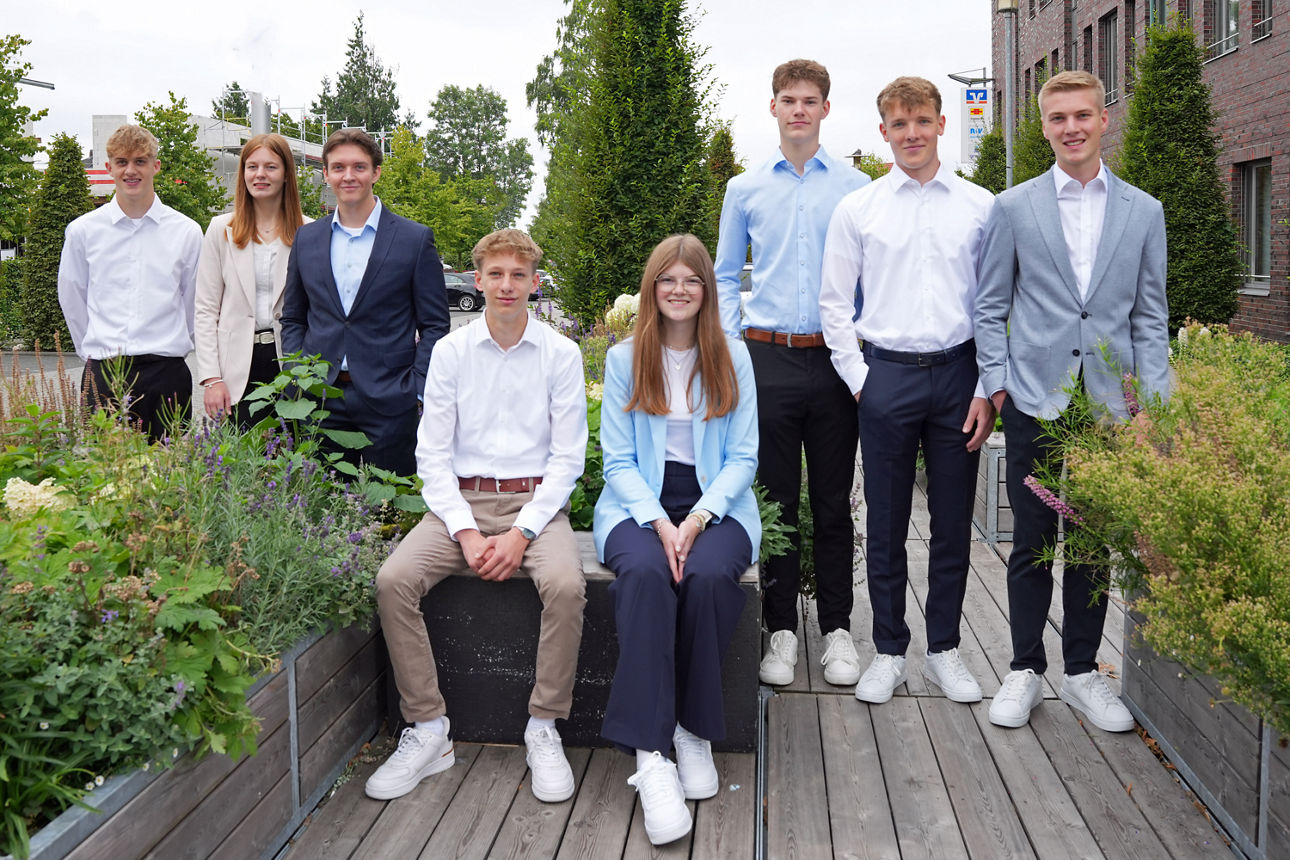 Emil, Jette, Aaron, Hannes, Johanna, Marlo, Johann und David