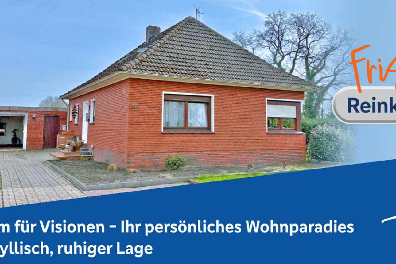 Ein Bungalow mit rotem Verblendersteinen