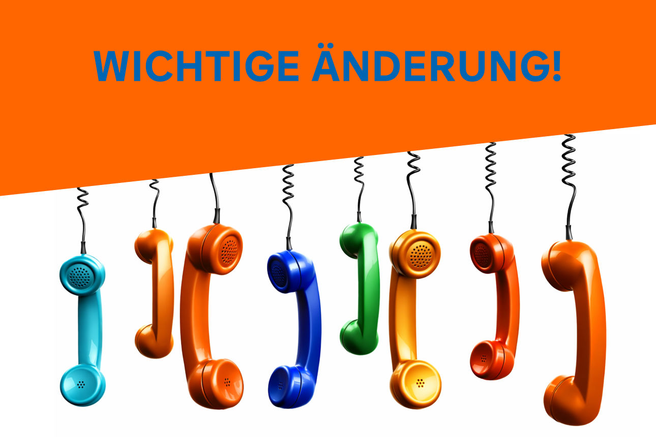 Telefonhörer hängen an Strippen