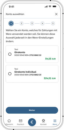 Ansicht eines Smartphones