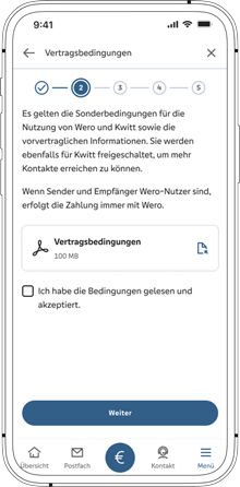 Ansicht eines Smartphones