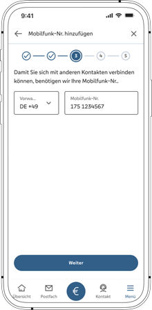 Ansicht eines Smartphones