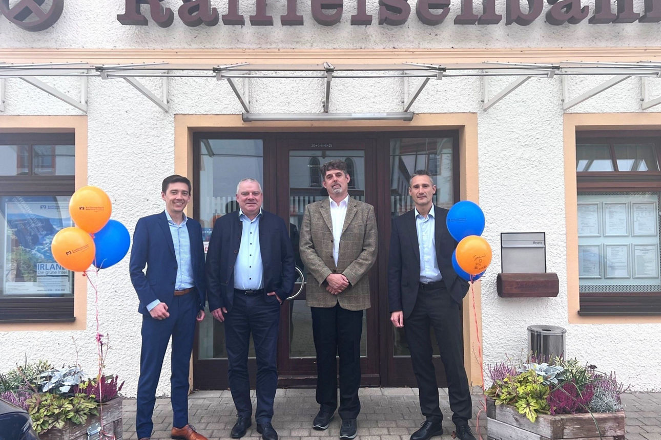 v.l. Florian Fent (Vorstand), Christian Glasauer (Vorstandsvorsitzender), Marcus Resch, Max Volkmann (Vorstand)