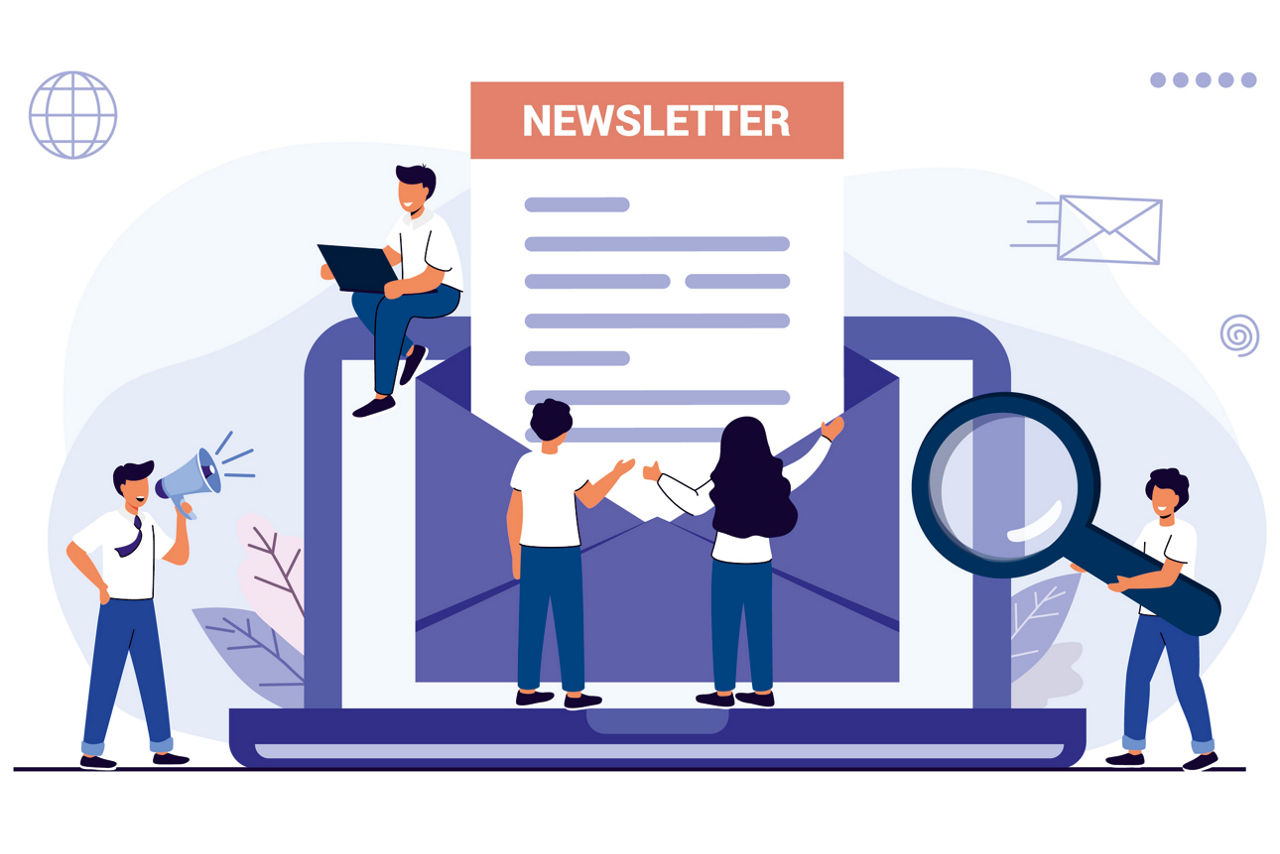 Geöffneter Briefumschlag Newsletter