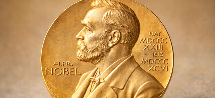 Alfred Nobel goldene Münze Nobelpreis