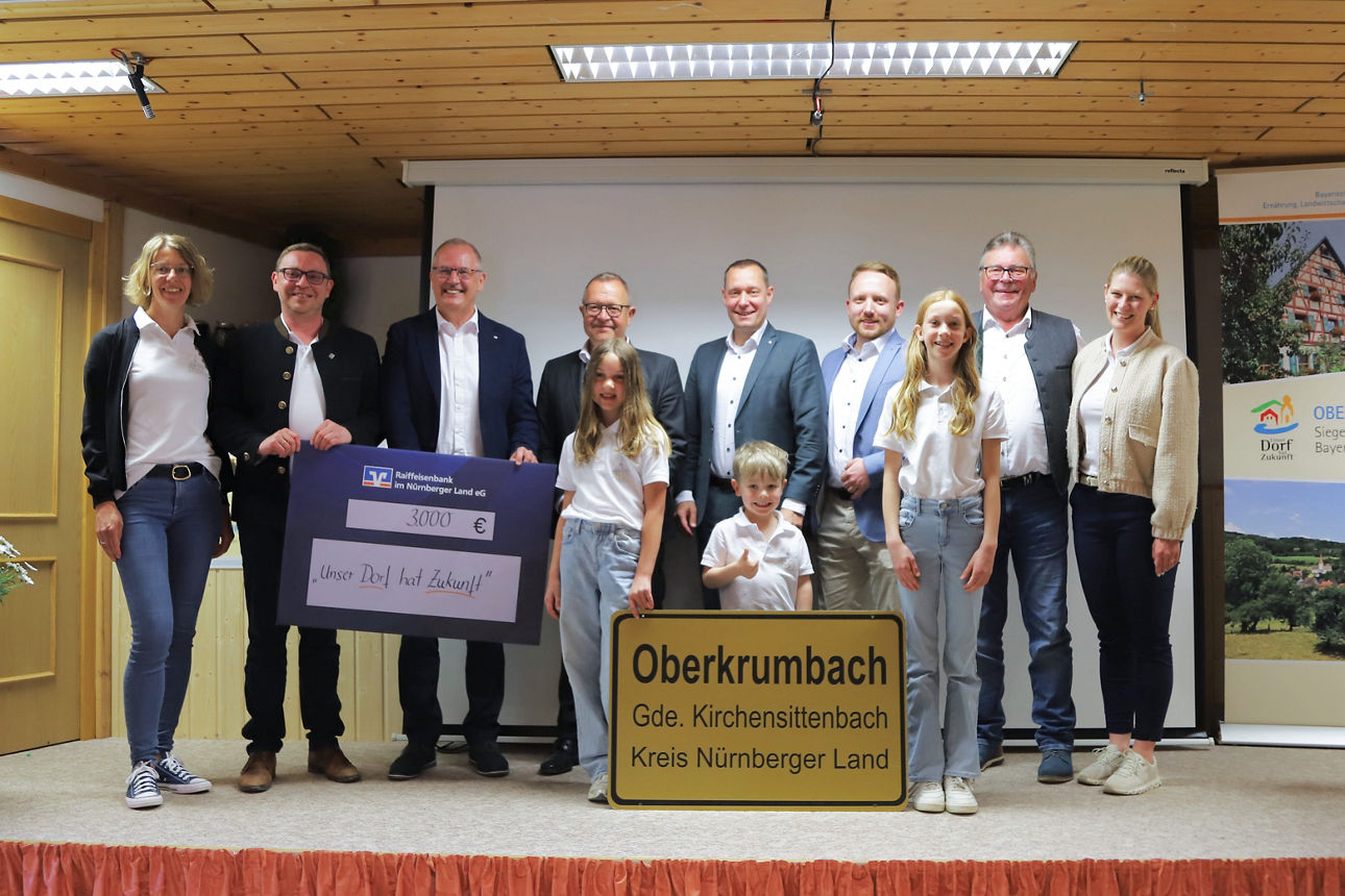 Oberkrumbach wurde für ehrenamtliches Engagement vor Ort ausgezeichnet.