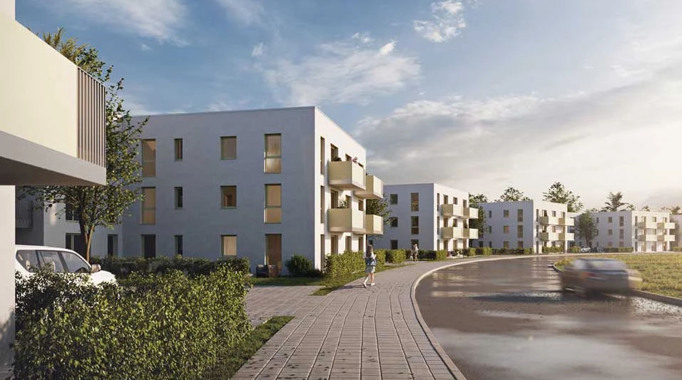 Abbildung zeigt eine Visualisierung der Seniorenwohnanlage am Kolterpfuhl, Biesenthal