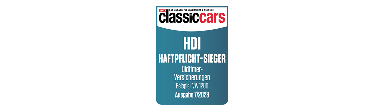 Testsiegel Classic Cars HDI-Haftpflicht Testsieger Oldtimer-Versicherung