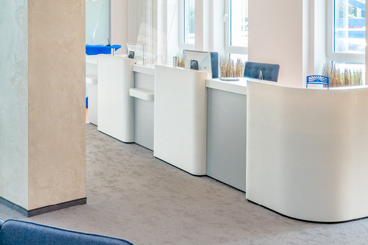 Service-Bereich in einer Bankfiliale