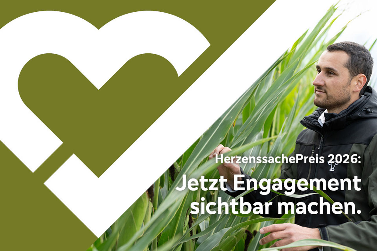 Logo HerzenssachePreis mit Bild eines Landwirtes