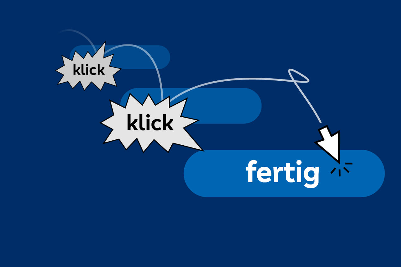 Onlineservices mit klick klick fertig-Logik