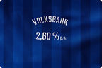 Festgeld mit 2,6% p.a.*