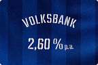 Festgeld mit 2,6% p.a.*