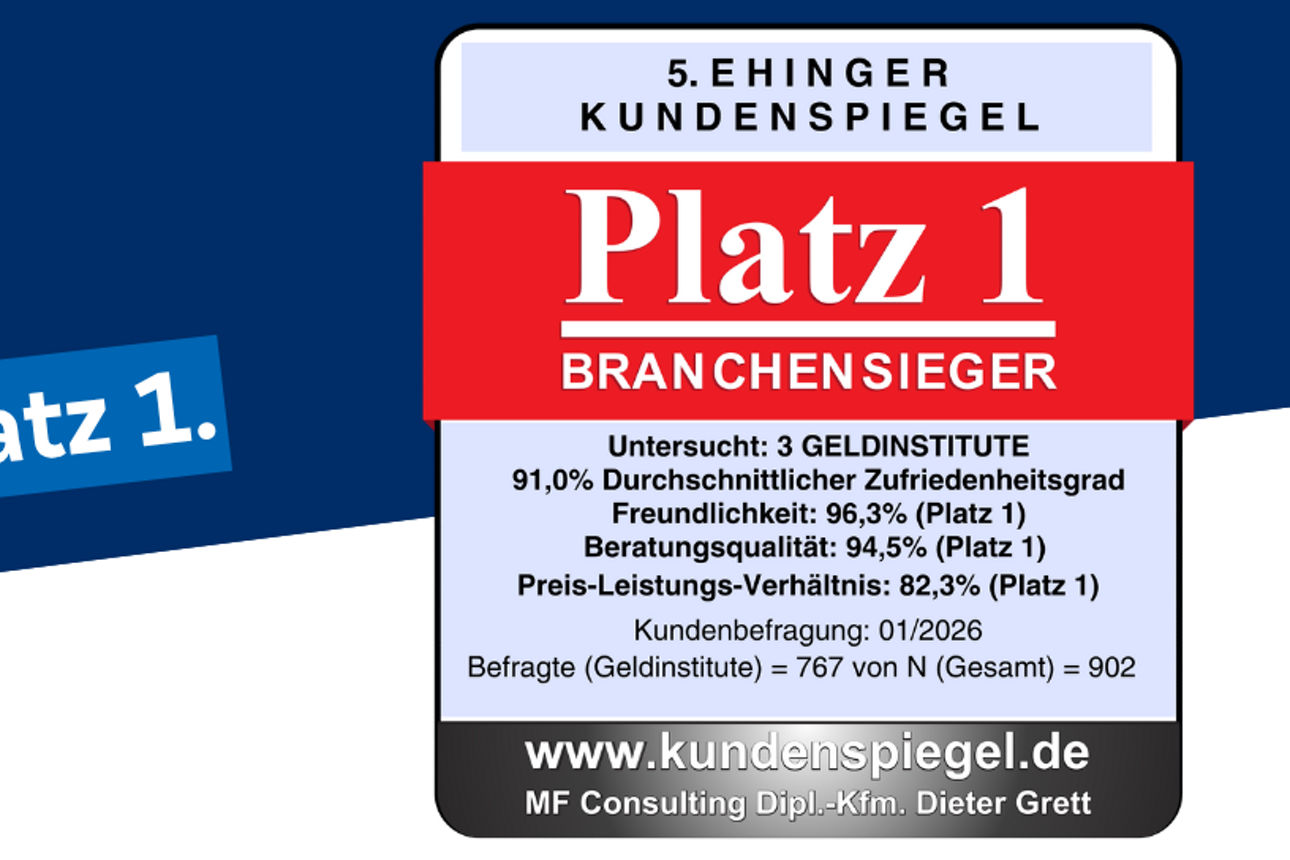 Siegel und Text mit Hinweis zum Branchensieger