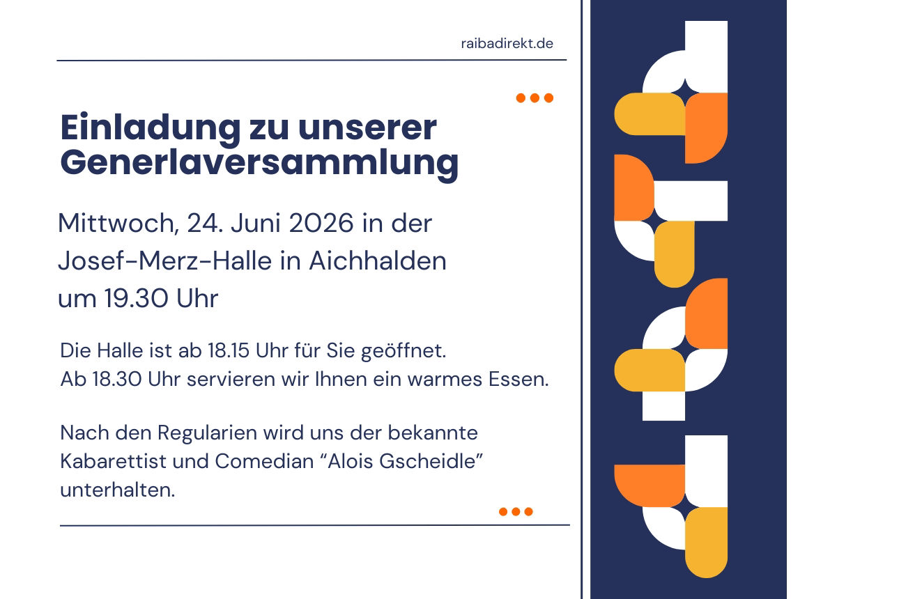 Buntes Bild Einladung Generalversammlung